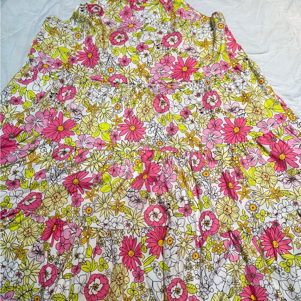 60’s Flower Power Babydoll Sundress,Plus Size, Tags Missing But EUC, Coastal